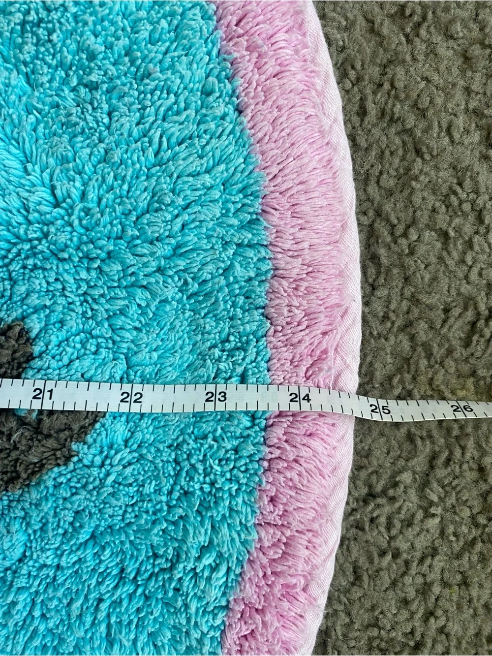 Disney Olaf Round Blue Pink Rug